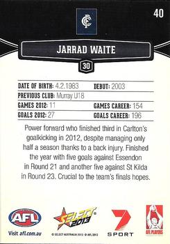 2013 Select AFL Champions #40 Jarrad Waite Back